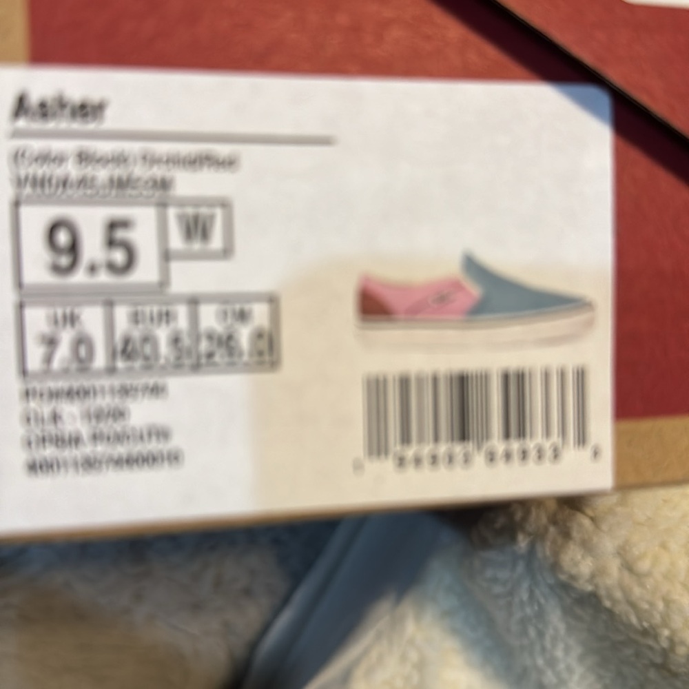 NWT Vans Orchid/Red Colorblock shoes size 9 1/2 women - Picture 3 of 10
